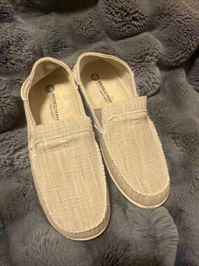 Gecko Man Casual Slip-On Loafers in Light Beige 12 new